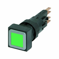 Q25LT-GN világító nyomógomb, zöld, izzó nélkül