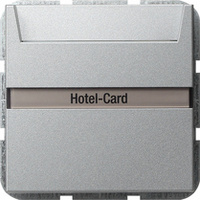 Gira szállodai kártyás kapcsoló feliratmezővel System 55 alu