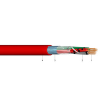 Kábel  - JB-Y(St)Y   1x2x1,0 mm   ( piros )     (v)      tömör árnyékolt tűzjelz