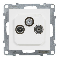Legrand 721169 - Suno TV-R-SAT aljzat, végzáró apa (10 dB), fehér Q50