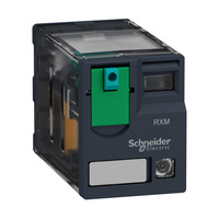 Schneider RXM2AB2BD - Zelio RXM mini relé, 2CO, 12A, 24VDC, tesztg., LED
