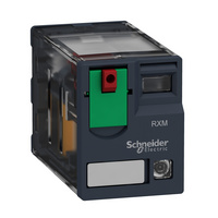 Schneider RXM4AB2P7 - Zelio RXM miniatűr relé 4CO 6A 230VAC tesztgomb LED Q10