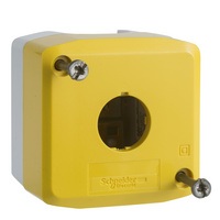 Schneider XALK01 - Tokozat vészleállítóhoz sárga üres 1 kivágás Q6