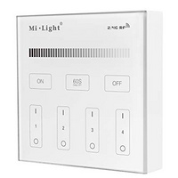 LED szalag 2,4G MiLight 4 zónás egyszínű RF B1 Dim fényerősza TOUCH panel 2x