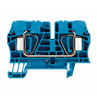 ZDU 6 BL átvezető sorkapocs, rugós, 6mm2, kék (50db/csomag)